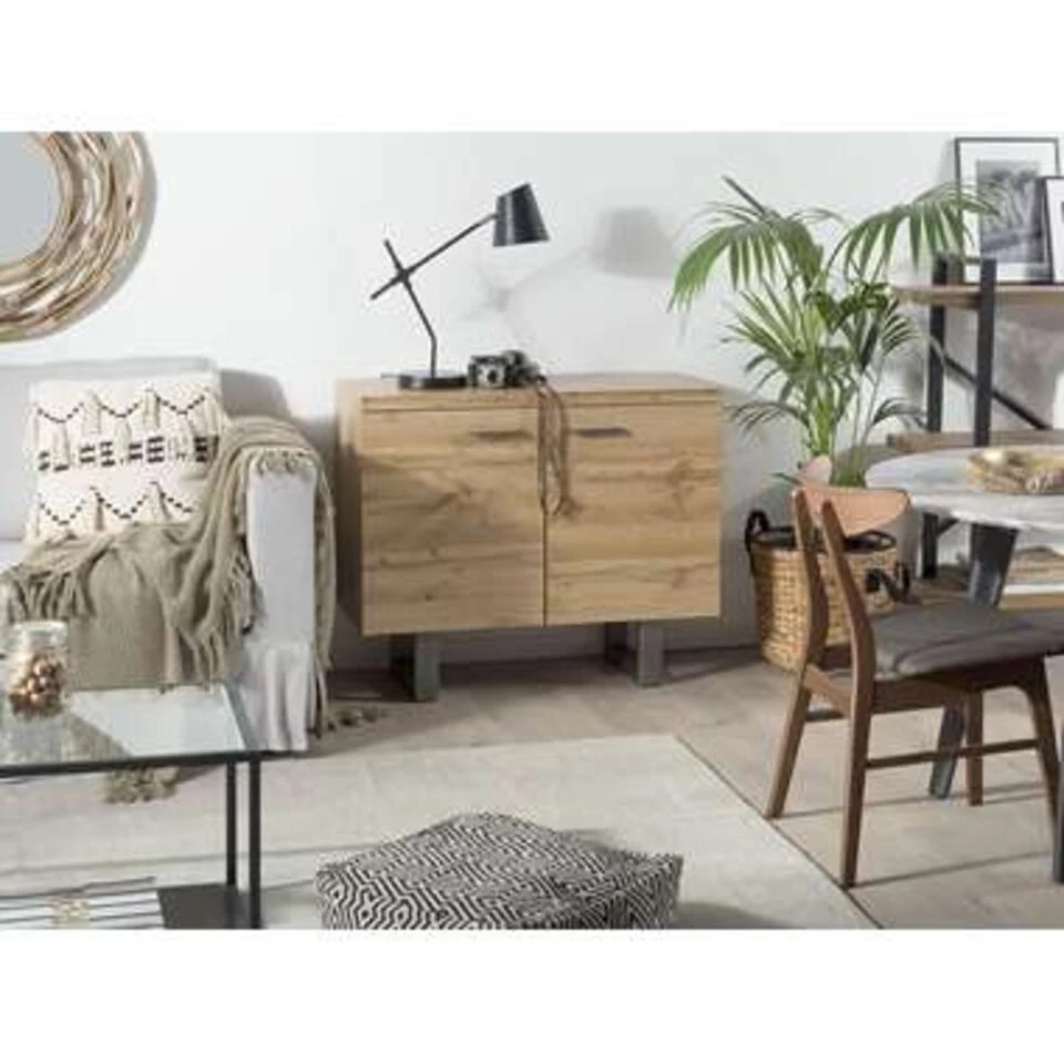 Beliani Sideboard TIMBER - Lichte Houtkleur Mdf - Afbeelding 2