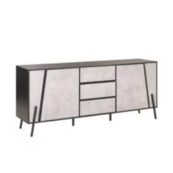 Beliani Sideboard BLACKPOOL - Grijs Spaanplaat