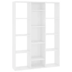 VidaXL Kamerscherm/boekenkast 100x24x140 Cm Bewerkt Hout Hoogglans Wit
