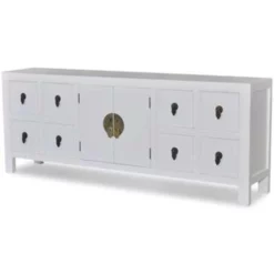 VidaXL Dressoir Met 8 Lades En 2 Deuren Aziatische Stijl Hout