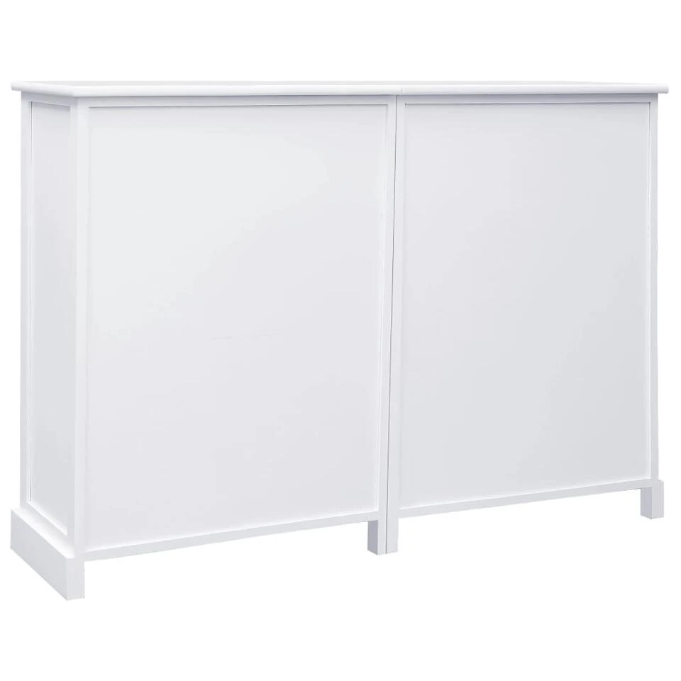 VidaXL Dressoir Met 10 Lades 113x30x79 Cm Hout Wit - Afbeelding 3