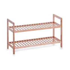 Zeller Schoenenrek - Bamboe - 2-laags - 70 X 26 X 40 Cm