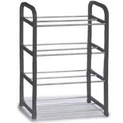 Arte R Schoenenrek - 4-laags - Metaal - Zilver - 40 X 19 X 56 Cm