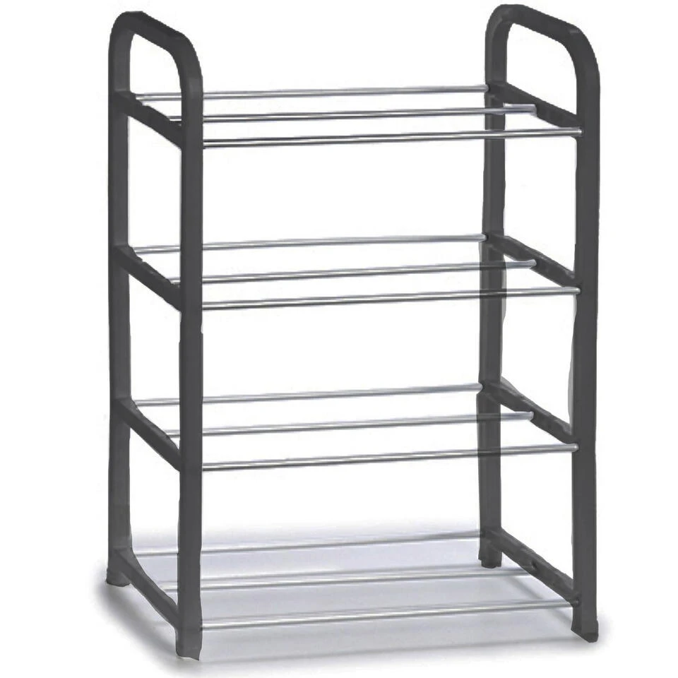 Arte R Schoenenrek - 4-laags - Metaal - Zilver - 40 X 19 X 56 Cm