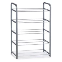 Arte R Schoenenrek - 5-laags - Kunststof - Zilver - 50 X 18 X 68 Cm