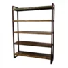 Giga Meubel Boekenkast Industrieel Open - Zwart - 40x150x200