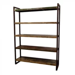 Giga Meubel Boekenkast Industrieel Open - Zwart - 40x150x200