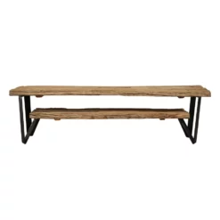 Hoyz - TV-meubel 160x40 - Bruin - Hardhout - Handgemaakt