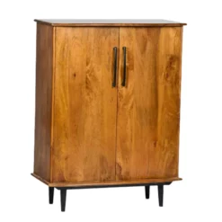 Livingfurn - Kabinetkast Elias - 90x108cm - Mangohout - Bruin