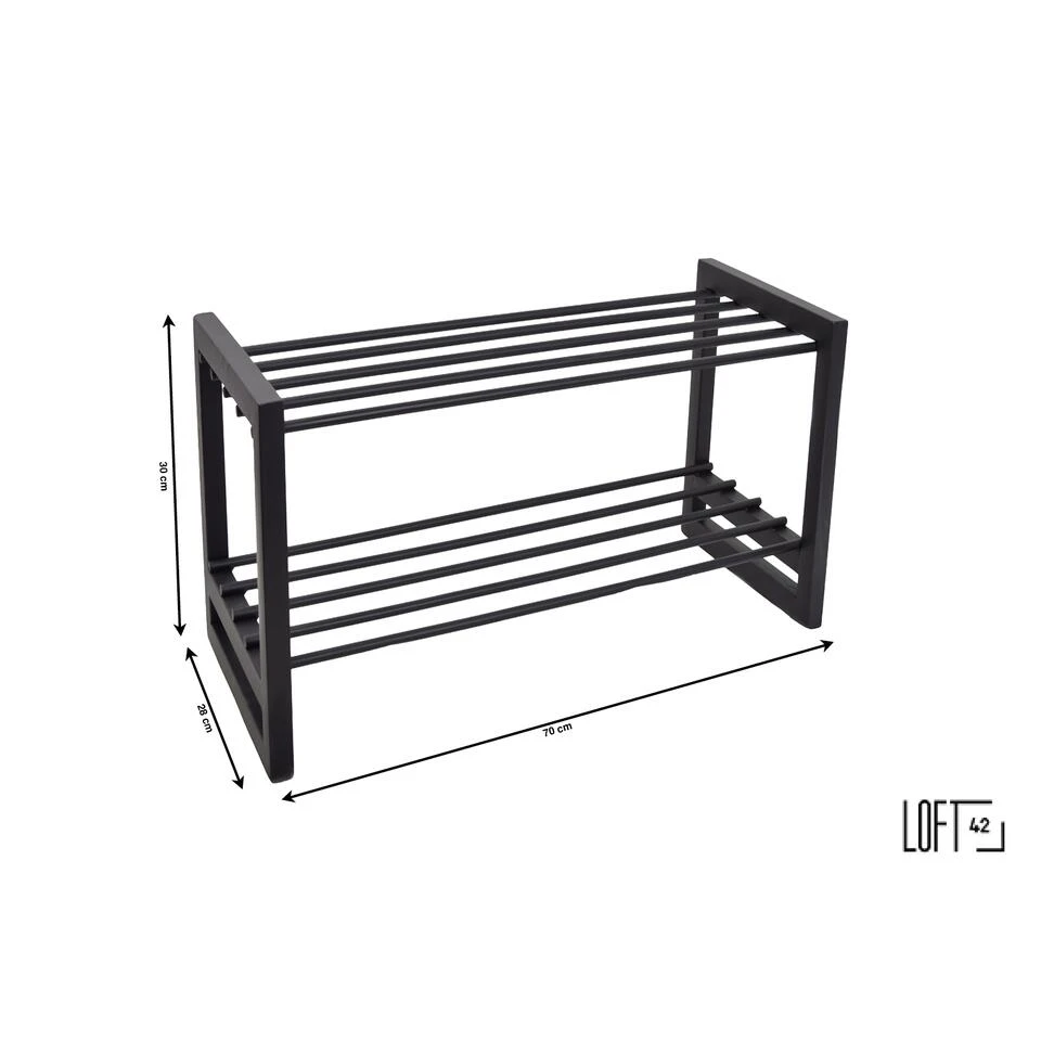 LOFT42 Hall Schoenenrek - Metaal - Zwart - Afbeelding 4
