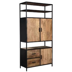 Livingfurn - Kabinetkast Sturdy - 40x100x200 - Mangohout