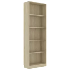 VidaXL Boekenkast Met 5 Schappen 60x24x175 Cm Bewerkt Hout Sonoma Eik