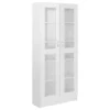 VidaXL Vitrinekast 82,5x30,5x185,5 Cm Spaanplaat Hoogglans Wit
