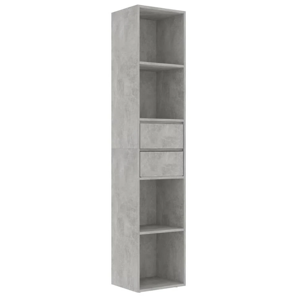 VidaXL Boekenkast 36x30x171 Cm Spaanplaat Betongrijs