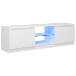 VidaXL Tv-meubel Met LED-verlichting 120x30x35,5 Cm Wit