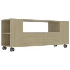 VidaXL Tv-meubel 120x35x48 Cm Bewerkt Hout Sonoma Eikenkleurig