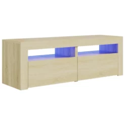 VidaXL Tv-meubel Met LED-verlichting 120x35x40cm Sonoma Eikenkleurig