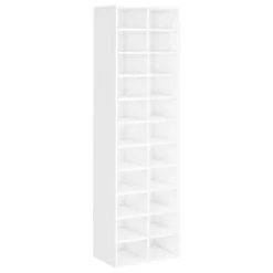 VidaXL Schoenenkast 54x34x183 Cm Spaanplaat Hoogglans Wit