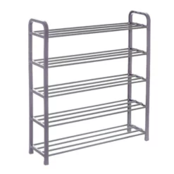 5Five Schoenenrek - Zilver En Lila - 15 Paar Schoenen - 71 X 78 Cm