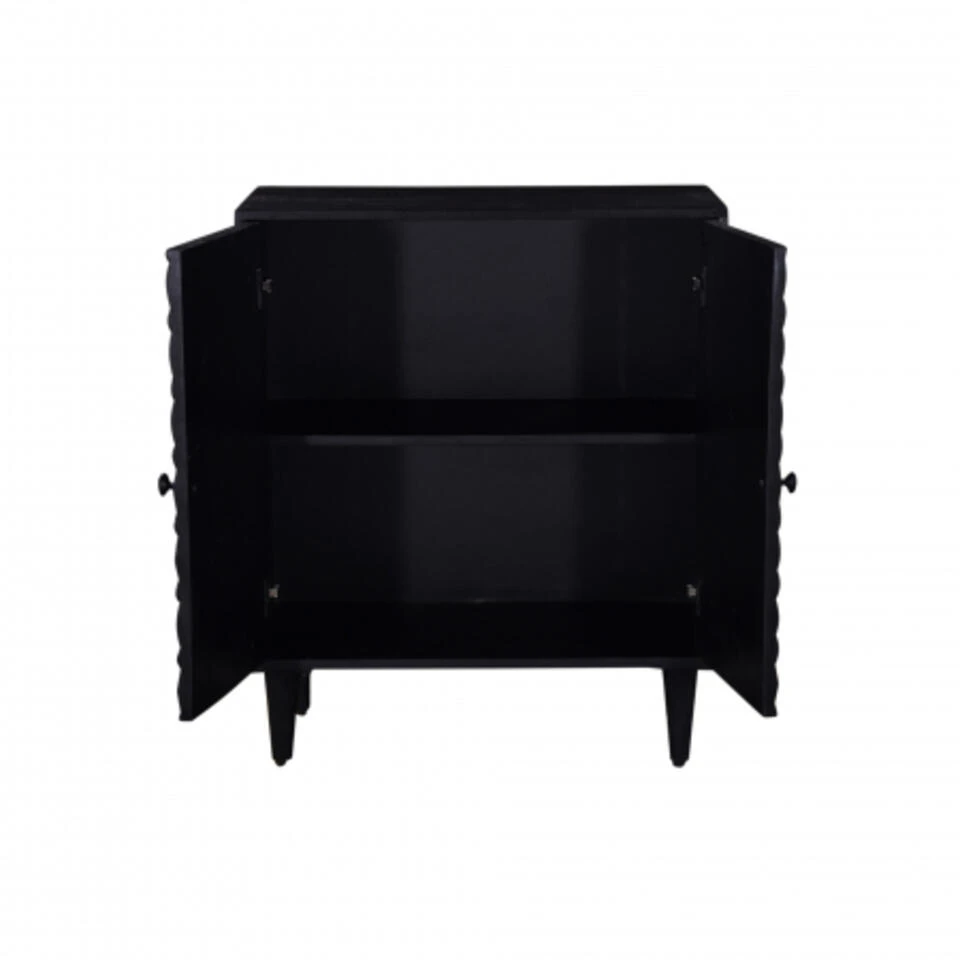 Giga Meubel Dressoir Zwart Mangohout - 73x38x85cm - Louis - Afbeelding 3