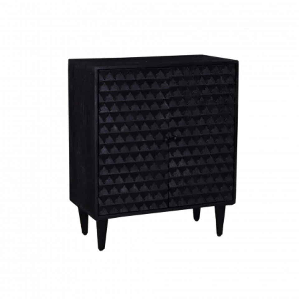 Giga Meubel Dressoir Zwart Mangohout - 73x38x85cm - Louis - Afbeelding 4