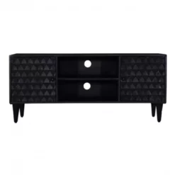 Giga Meubel Tv-Meubel Zwart Mangohout - 130x40x55cm - Louis