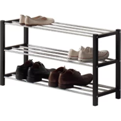 ACAZA Verzamelrek Voor 12 Paar Schoenen, Metaal, Zwart