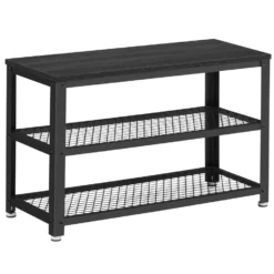 ACAZA Stevig Schoenenrek Met Industriële Look - Zwart, 73x30x45cm