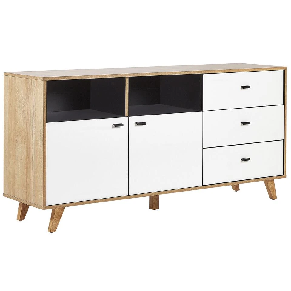 Beliani Sideboard ILION - Lichte Houtkleur Vezelplaat