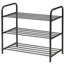 Excellent Houseware Schoenenrek - Zwart - Metaal - 3-laags - 58 Cm