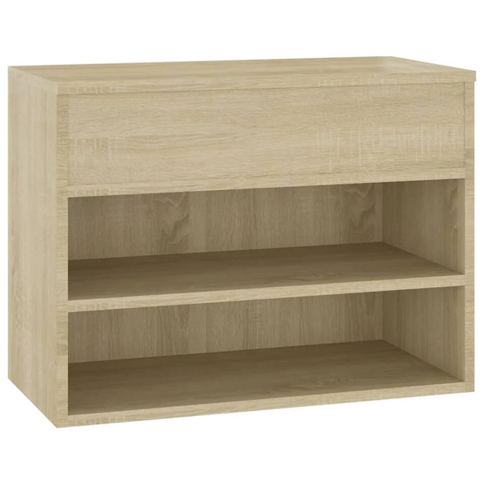 VidaXL Schoenenbank 60x30x45 Cm Spaanplaat Sonoma Eikenkleurig