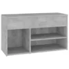 VidaXL Schoenenbank 80x30x45 Cm Spaanplaat Betongrijs