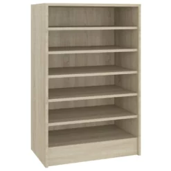 VidaXL Schoenenkast 60x35x92 Cm Spaanplaat Sonoma Eikenkleurig
