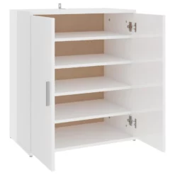 VidaXL Schoenenkast 60x35x70 Cm Spaanplaat Hoogglans Wit