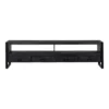 TV Meubel Fresno Black 220cm - Mangohout - Zwart - Rechthoekig