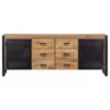 Dressoir Birmingham 200cm - Mangohout - Bruin - Rechthoekig