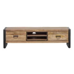 TV Meubel Stockton 180cm - Mangohout - Bruin - Rechthoekig