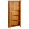 VidaXL Boekenkast Met 5 Schappen 70x22x140 Cm Massief Eikenhout
