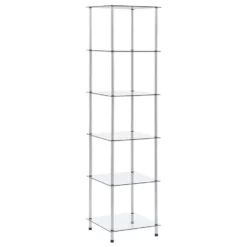 VidaXL Kastje 6-laags 40x40x160 Cm Gehard Glas Transparant