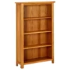 VidaXL Boekenkast Met 4 Schappen 70x22x110 Cm Massief Eikenhout