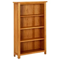 VidaXL Boekenkast Met 4 Schappen 70x22x110 Cm Massief Eikenhout