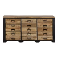 Dressoir El Paso 160cm - Mangohout - Bruin - Rechthoekig