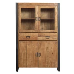 Vitrinekast Jersy - Mangohout - Bruin - Rechthoekig