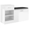 VidaXL Schoenenbank 94,5x31x57 Cm Spaanplaat Hoogglans Wit