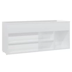 VidaXL Schoenenbank 105x30x45 Cm Spaanplaat Hoogglans Wit