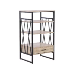 Beliani Boekenkast KEENE - Lichte Houtkleur Vezelplaat