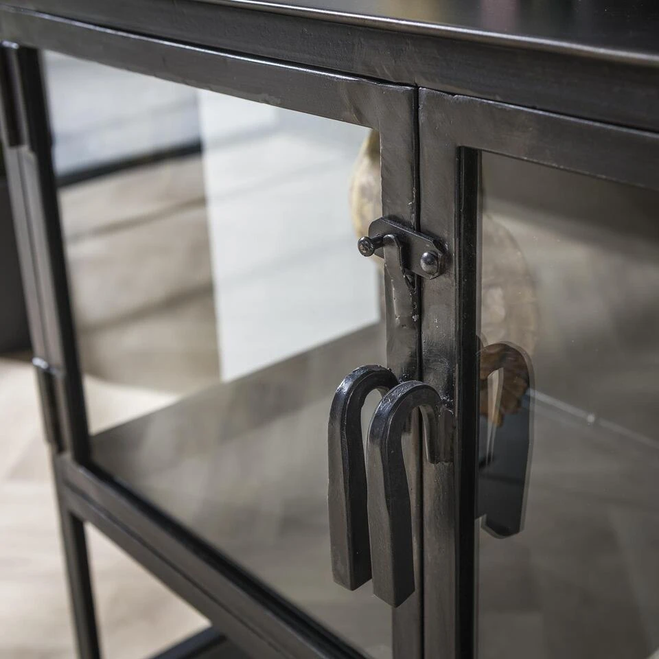 Giga Meubel Dressoir Metaal Zwart - 40x180x80cm - 4-Deurs - Afbeelding 3