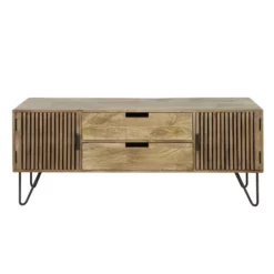 Giga Meubel Tv-Meubel Mangohout - 35x135x55cm - 2 Lades & Deuren
