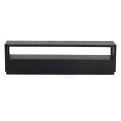 Giga Meubel Tv-Meubel Mangohout Zwart - 150x40x50cm - 3-Lades - Kast Luxurious