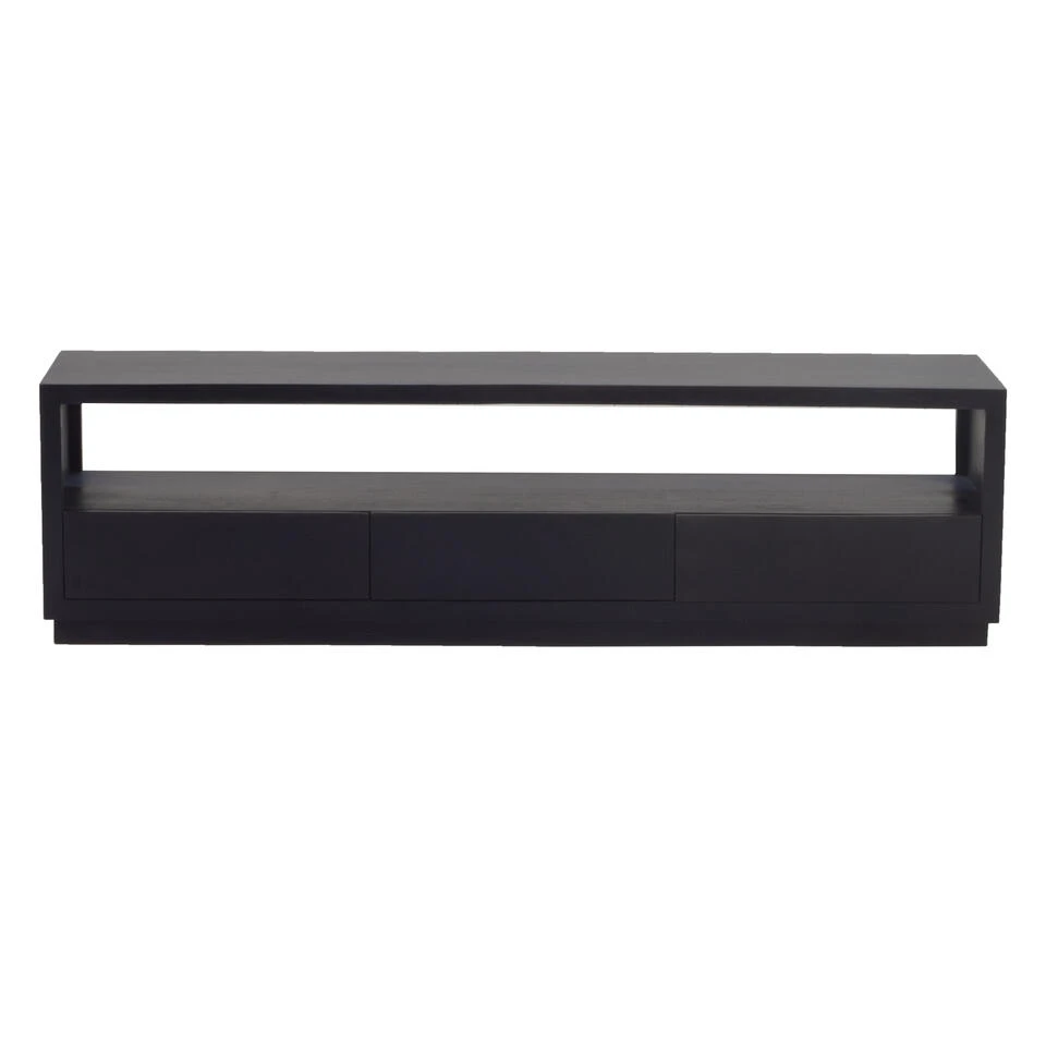 Giga Meubel Tv-Meubel Mangohout Zwart - 150x40x50cm - 3-Lades - Kast Luxurious